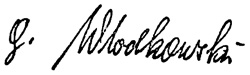 Unterschrift: G. Wlodkowski